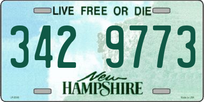 NH license plate 3429773
