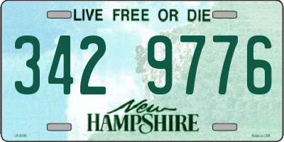 NH license plate 3429776