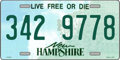 NH license plate 3429778