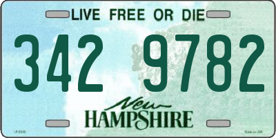 NH license plate 3429782
