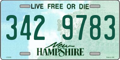 NH license plate 3429783