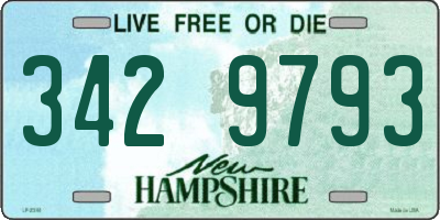 NH license plate 3429793