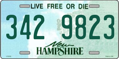 NH license plate 3429823