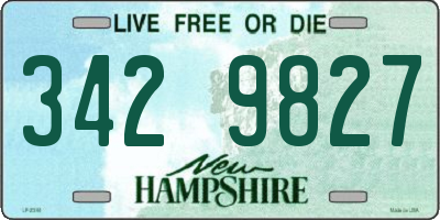 NH license plate 3429827
