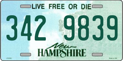 NH license plate 3429839