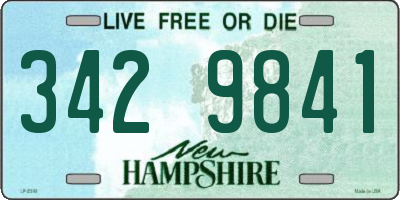 NH license plate 3429841