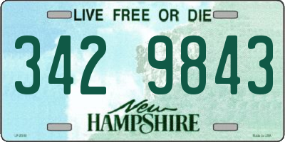 NH license plate 3429843