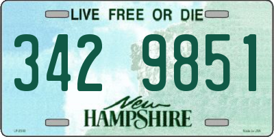 NH license plate 3429851