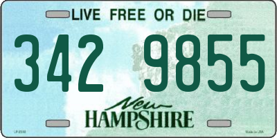 NH license plate 3429855