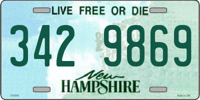 NH license plate 3429869