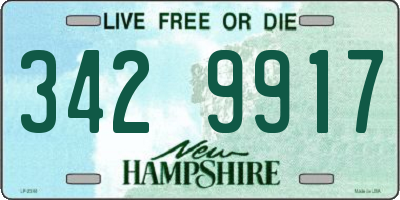 NH license plate 3429917