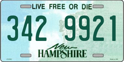 NH license plate 3429921