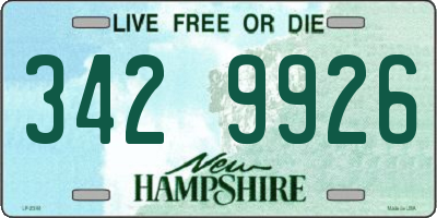 NH license plate 3429926