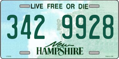 NH license plate 3429928