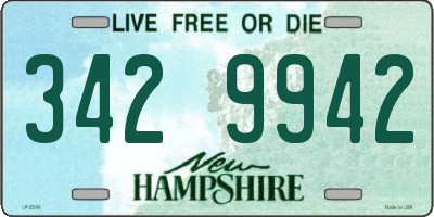 NH license plate 3429942
