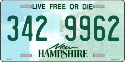 NH license plate 3429962