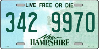 NH license plate 3429970
