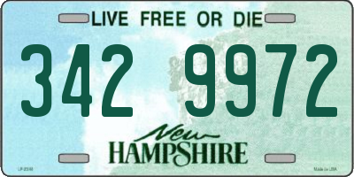 NH license plate 3429972