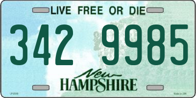 NH license plate 3429985