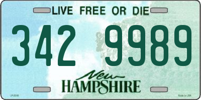NH license plate 3429989