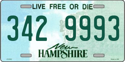 NH license plate 3429993