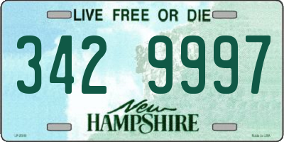 NH license plate 3429997