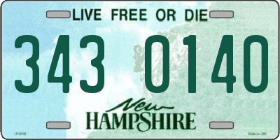 NH license plate 3430140