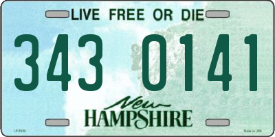 NH license plate 3430141