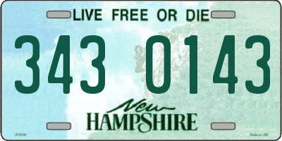 NH license plate 3430143