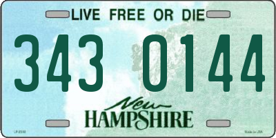 NH license plate 3430144