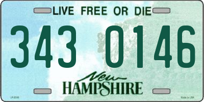 NH license plate 3430146