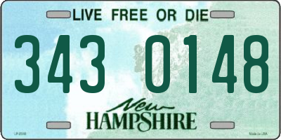 NH license plate 3430148