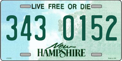 NH license plate 3430152
