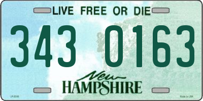 NH license plate 3430163