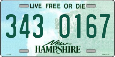 NH license plate 3430167