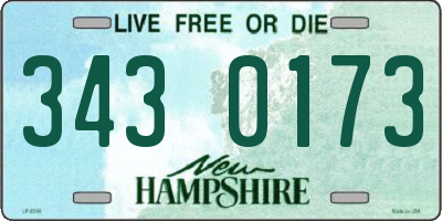 NH license plate 3430173