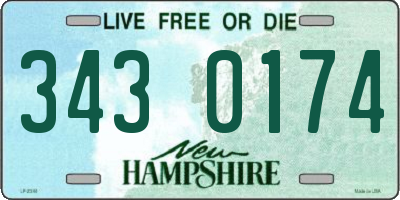 NH license plate 3430174
