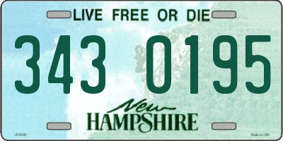 NH license plate 3430195