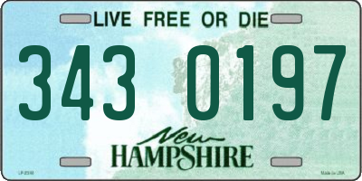 NH license plate 3430197
