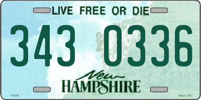 NH license plate 3430336