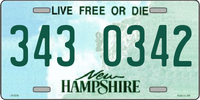 NH license plate 3430342