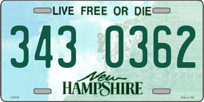 NH license plate 3430362