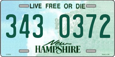 NH license plate 3430372