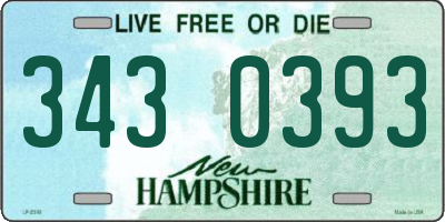 NH license plate 3430393