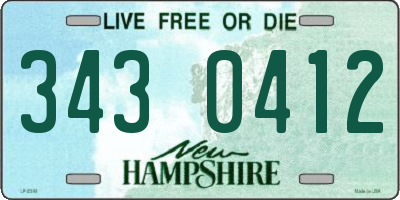 NH license plate 3430412