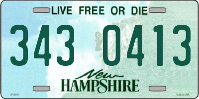 NH license plate 3430413