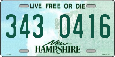 NH license plate 3430416