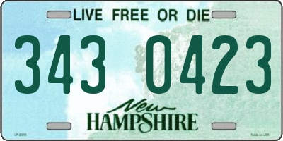 NH license plate 3430423