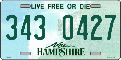NH license plate 3430427