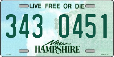 NH license plate 3430451